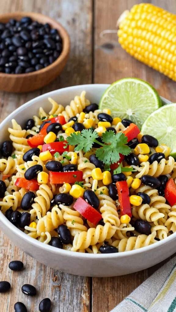 14 Gluten Free Pasta Salad Recipes That Are Fresh, Easy, and Crowd Pleasing - 5. Southwest Black Bean Pasta Salad 1