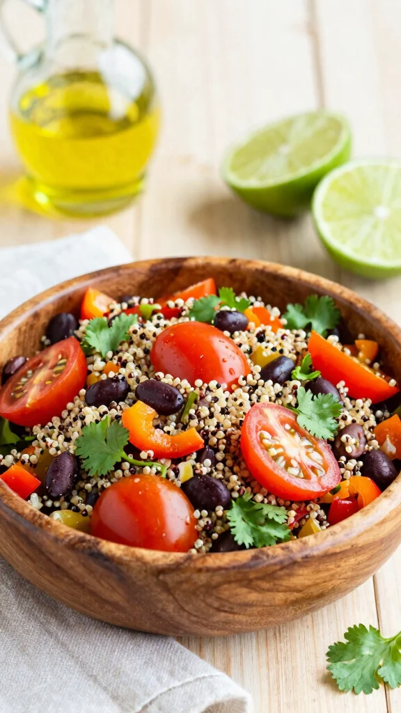 14 High Protein Gluten Free Meals for Easy Lunches and Family Dinners - 1. Quinoa and Black Bean Salad 1