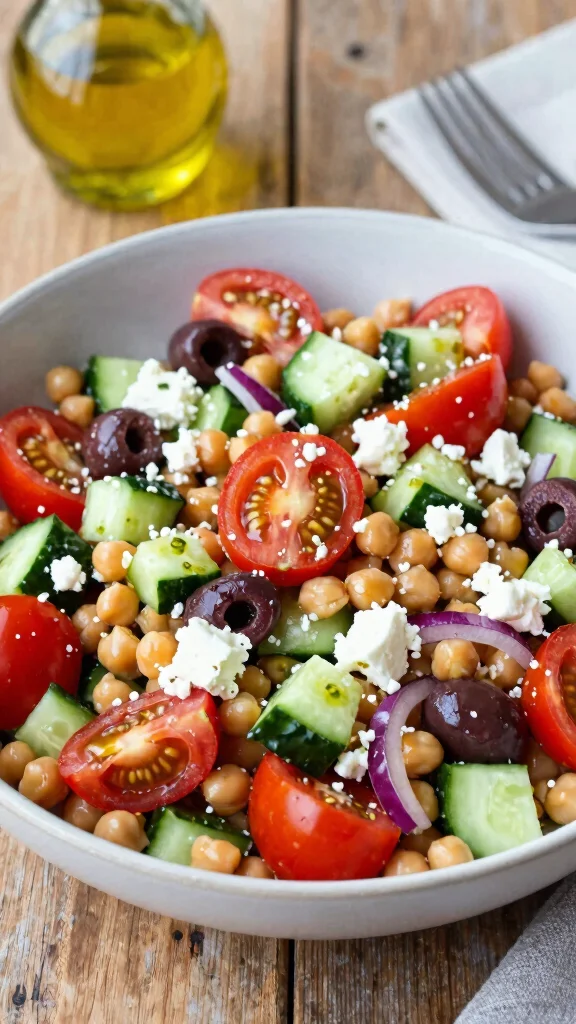 14 High Protein Gluten Free Meals for Easy Lunches and Family Dinners - 12. Mediterranean Chickpea Salad 1