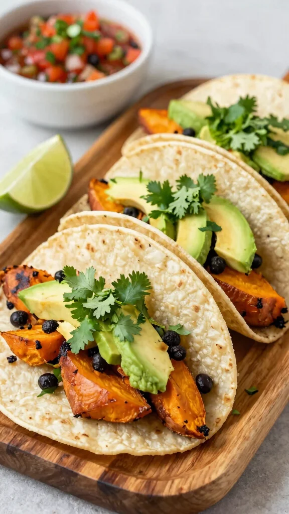 14 High Protein Gluten Free Meals for Easy Lunches and Family Dinners - 8. Sweet Potato and Black Bean Tacos 1