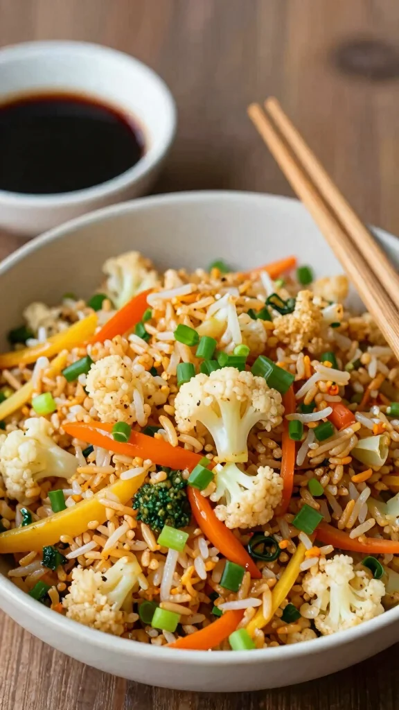 14 High Protein Gluten Free Meals for Easy Lunches and Family Dinners - 9. Cauliflower Fried Rice 1