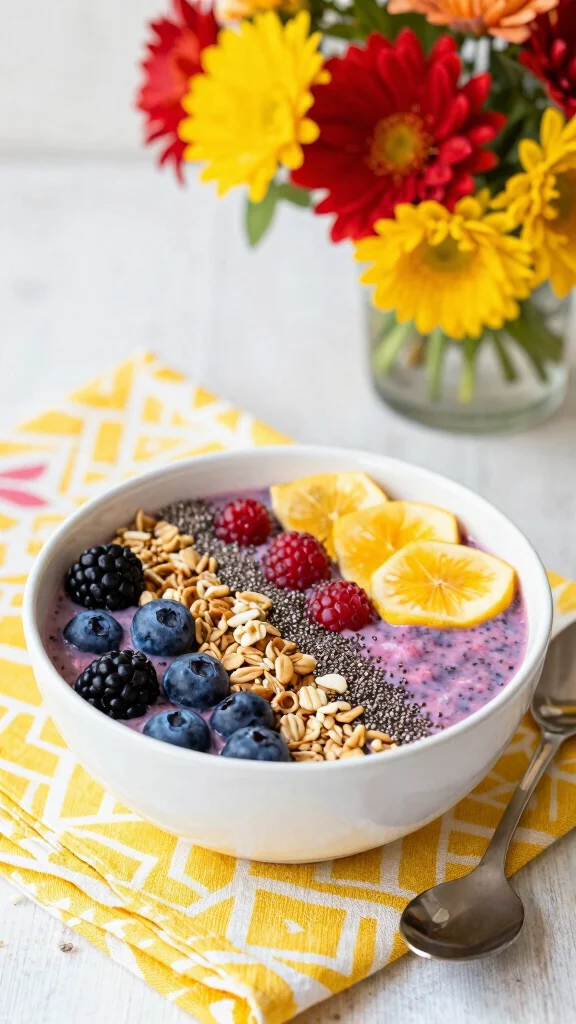 14 Vegan Dairy Free Gluten Free Recipes for Simple Plant Based Meals - 13. Vegan Berry Smoothie Bowl 1