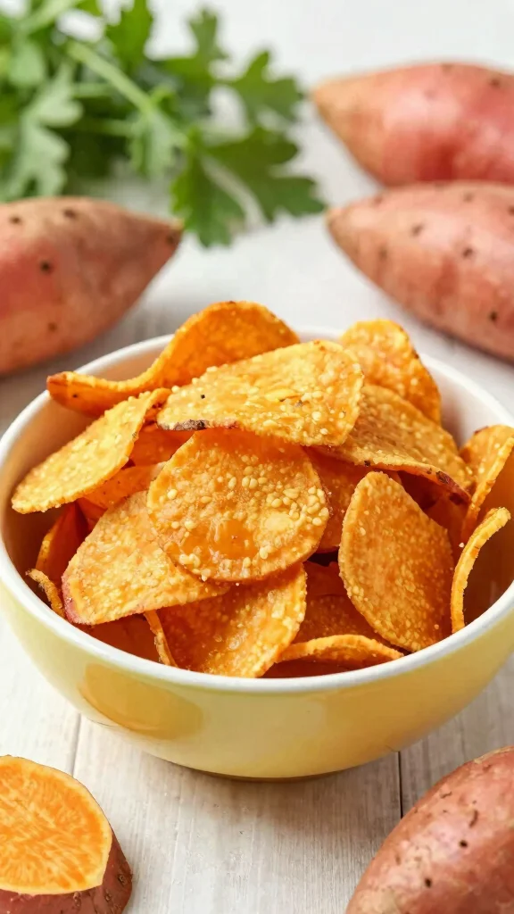 15 Gluten Free Snacks Store Bought Options That Are Easy to Grab and Enjoy - 14. Sweet Potato Crisps 1