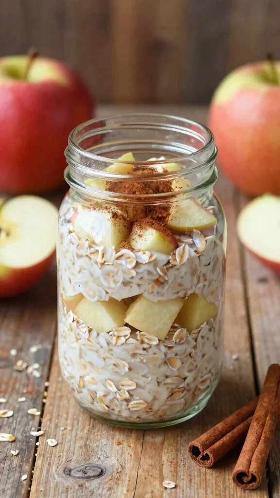 15 Simple Gluten Free Meals for Busy Weeknights and Easy Meal Prep - 14. Apple Cinnamon Overnight Oats 1