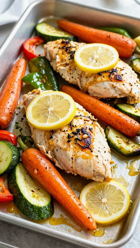 15 Simple Gluten Free Meals for Busy Weeknights and Easy Meal Prep - 6. One-Pan Lemon Garlic Chicken with Vegetables 1